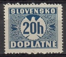 Slovakia 1939 Mi Por 3 MNH  (LZE4 SLKpor3) - Unclassified