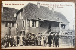 Voegtlinshoffen - Gruss Aus Vöklinshoffen - Wirtschaft Zur Goldenen Sonne , Bäckerei Wwe. J. B. Goepfert - Other & Unclassified