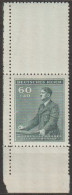 10/ Pof. 75, Corner Stamp With Coupon - Ungebraucht