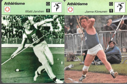 GF1019 - FICHES RENCONTRE - ATHLETISME - RIITTA SALIN - JORMA KINNUNEN - MATTI JARVINEN - Atletica