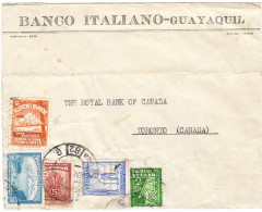 BANCO Italiano-Guayaquil, Nov. 1936 - A Canada - Marcophilia