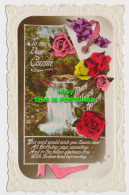 R579069 To My Dear Cousin Many Happy Returns. Waterfall. RP. 1934 - World