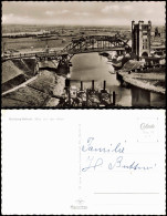 Ansichtskarte Ruhrort-Duisburg Ruhrorterhafen, Brücke - Dampfer 1957 - Duisburg