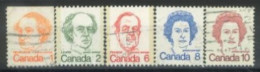 CANADA - 1972, CELEBRITIES STAMPS SET OF 5, USED. - Used Stamps