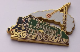 G254 Pin's SNCF TGV Locomotive Train Vapeur Zamac Signé MFPN PACIFIC 231K8 VERSION DOREE Achat Immédiat - TGV