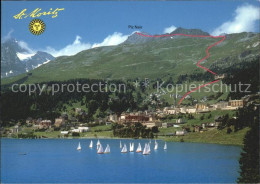 11889523 St Moritz Dorf GR Teilsansicht Segelboote Piz Nair St Moritz - Autres & Non Classés