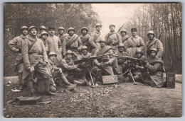WW1 345, Carte Photo, 401e RI Régiment D'Infanterie, Mitrailleuse Hotchkiss, état !! - Guerre 1914-18
