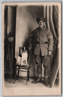 WW1 352, Carte Photo, Soldat Anglais, Tommy Et Son Chien - Guerre 1914-18