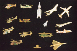 Pin's AEROSPATIALE - Coffret Blanc 16 Pin's - Espace