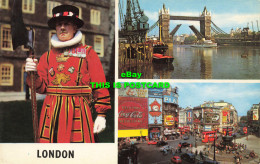 R578738 London. Tower Bridge. Piccadilly Circus. A Beefeater. Tower Of London. M - Other & Unclassified