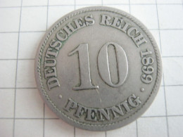 Germany 10 Pfennig 1899 A - 10 Pfennig