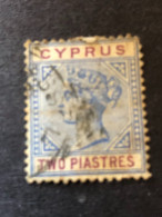 CYPRUS SG 43  2 Piastres Blue And Purple FU   CV £17 - Chipre (...-1960)