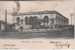 Hospital Italiano, Montevideo, Uruguay, 22 XII 1903 - Cartolina Postale A Nantes, Francia - Storia Postale