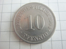 Germany 10 Pfennig 1904 A - 10 Pfennig