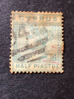 CYPRUS SG 11  ½ Piastre Green FU - Chypre (...-1960)