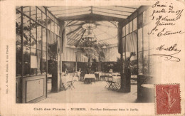 K0105 - Café Des Fleurs - NÏMES - D30 - Pavillon Restaurant Dans Le Jardin - Nîmes