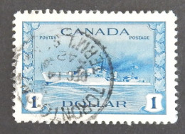 CANADA YT 218 OBLITÉRÉ "DESTROYER IROQUOIS" ANNÉES 1943/1948 - Used Stamps