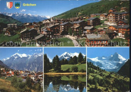 11888344 Graechen VS Nesthorn Wannenhorn Weisshorn Graechensee Riedgletscher Gra - Otros & Sin Clasificación