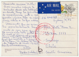 AUSTRALIA: 55c Christmas Solo Usage On 1986 Airmail Postcard To CHILE - Covers & Documents