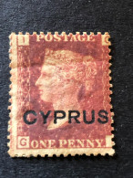 CYPRUS SG 2  1d Red Pl 215 MH* - Cyprus (...-1960)