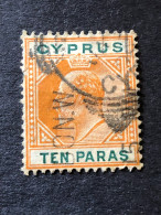 CYPRUS SG 61  10 Para Orange And Green FU - Chipre (...-1960)