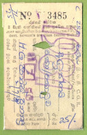 CEYLON / SRI LANKA  , TICKET DE FERROCARRIL , TREN , TRAIN , RAILWAYS - Welt