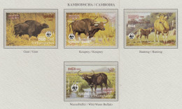 CAMBODIA 1986 WWF Mammals Bovids Mi 823-826 MNH(**) Fauna 718 - Nuevos