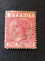 CYPRUS SG 18  1 Piastre Rose  FU - Chypre (...-1960)