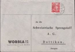1935 Schweiz,  Brief (°PAPIERMÜHLE BERN), Zum:CH 198, Mi:CH 274, Val Leventina, - Storia Postale