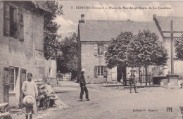 23 - CREUSE - FENIERS - Place Du Marché Et Route De La Courtine - 1915 - Très Bon état - Sonstige & Ohne Zuordnung