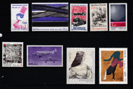 Série De 9 Timbres France Neuf** 1986 YT  3443 à 2450 + PA59 (trimoteur Wibault 283) - Documenten Van De Post