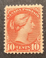 Sc.45 F-VF & Fresh Mint Original Gum * 1888-1897 10c Brown-red Small Queen Victoria (Y&T 34 TB Neuf Gomme D‘ Origine - Ongebruikt