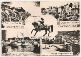 Lot De 5 CP. CHERBOURG. Multivue; Arsenal: La Direction D'artillerie; Le Théâtre; Panorama De La Ville; Vieux Cherbourg: - Cherbourg