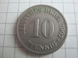 Germany 10 Pfennig 1907 A - 10 Pfennig