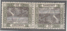 SARRE - N°57d * (1921) 30p Olive Et Brun  - Tête-bêche - - Neufs