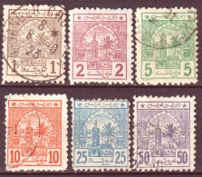 Marocco Postes Cherifiennes 1913 Y.T.9/14 O/*/Used/MH VF/F - Lokale Post