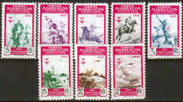 Marocco 1953 Y.T.440/43+A **/MNH VF/F - Spaans-Marokko