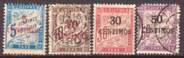 Marocco 1896 Segnatasse Y.T.1/4 */O/MH/Used VF/F - Impuestos