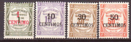 Marocco 1909 Segnatasse Y.T.6/9 */MH VF/F - Segnatasse