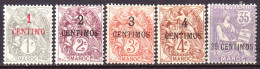 Marocco 1907 Y.T.20/24 */MH VF/F - Neufs