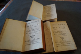 Les Psaumes De David,1700,complet En 3 Tomes,vendu En L'état,550 Pages-564 Pages Et 450 Pages,17,5 Cm./10,5 Cm. - Jusque 1700