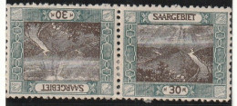 SARRE - N°57c * (1921) 30p Vert Et Brun  - Tête-bêche - - Neufs