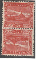 SARRE - N°58a * (1921) 40p Rouge  - Tête-bêche - - Neufs