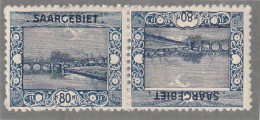 SARRE - N°61a * (1921) 80p Outremer  - Tête-bêche - - Ungebraucht