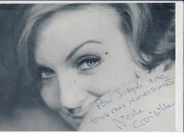 Autographe (13x18,5cm) De Nicole Croisille, Chanteuse - Très Bon état - Other & Unclassified