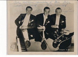 Autographe (18x23cm) De Jean, Jacques Et Jo, Musiciens - Très Bon état - Andere & Zonder Classificatie