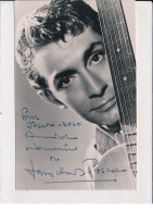 Autographe De Jean-Claude Pascal, Chanteur - Très Bon état - Autres & Non Classés