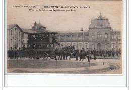 SAINT MAURICE - Asile National Des Convalescents - Départ De La Voiture Des Convalescents Pour Paris - Très Bon état - Saint Maurice