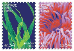 CYPRUS 2024 Europa CEPT. Underwater Fauna & Flora - Fine Set MNH - Nuevos