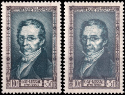 FRANCE - 1951 Yv.893 10fr+3fr Gay-Lussac - Variété Centre Gris-vert Avec Normal Pour Comparaison - Neufs* - Nuevos